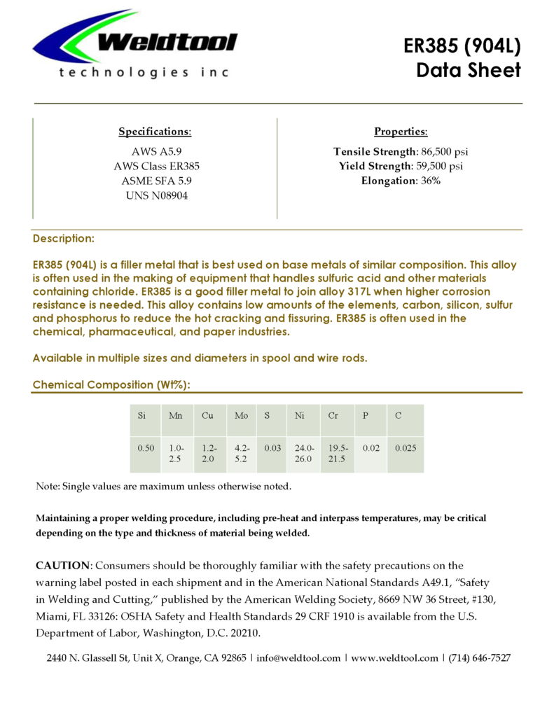 stainless steel data sheet